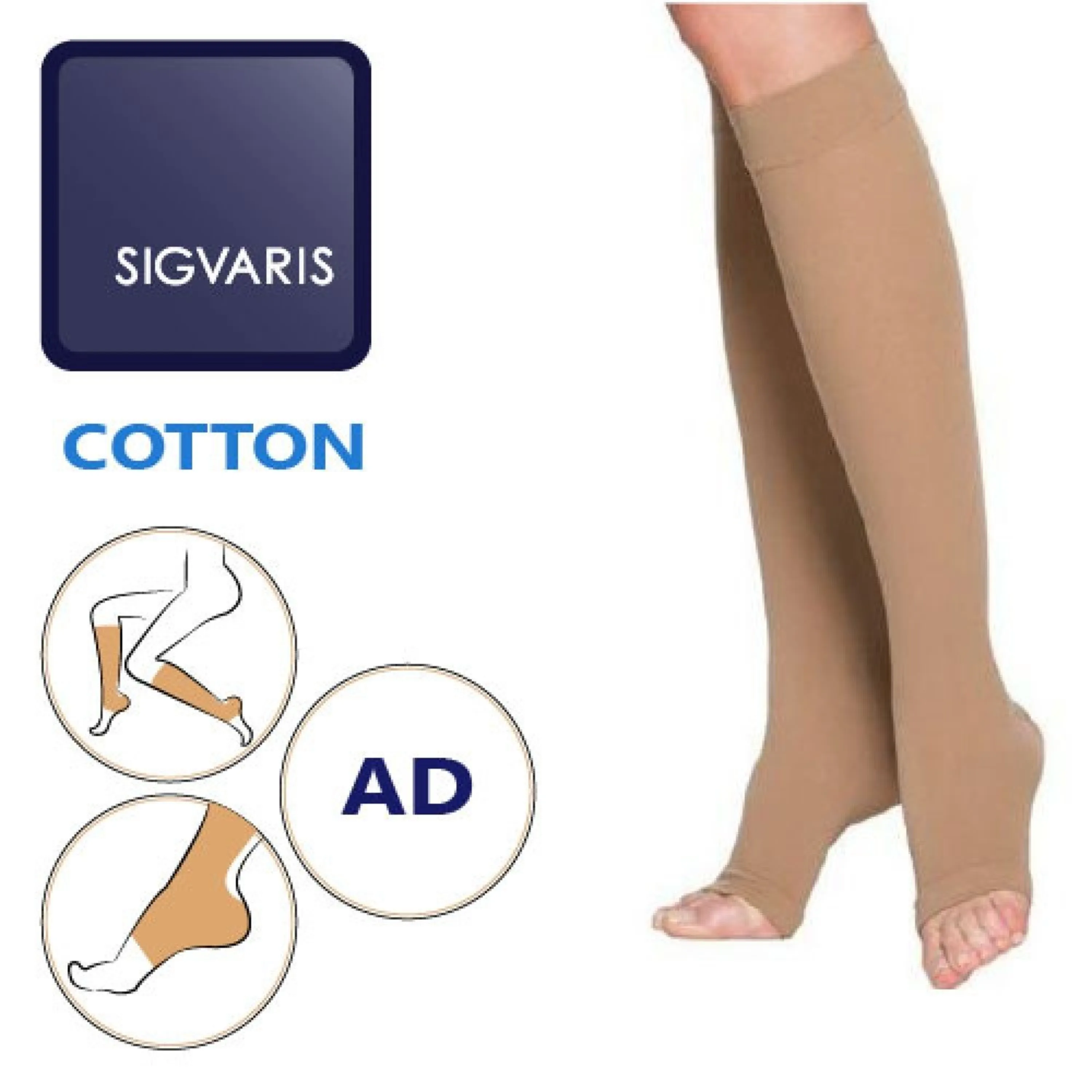 جوراب  سیگواریس  مدل  SIGVARIS  COTTON-CO2   AD جوراب  سیگواریس  مدل  SIGVARIS  COTTON-CO2   AD